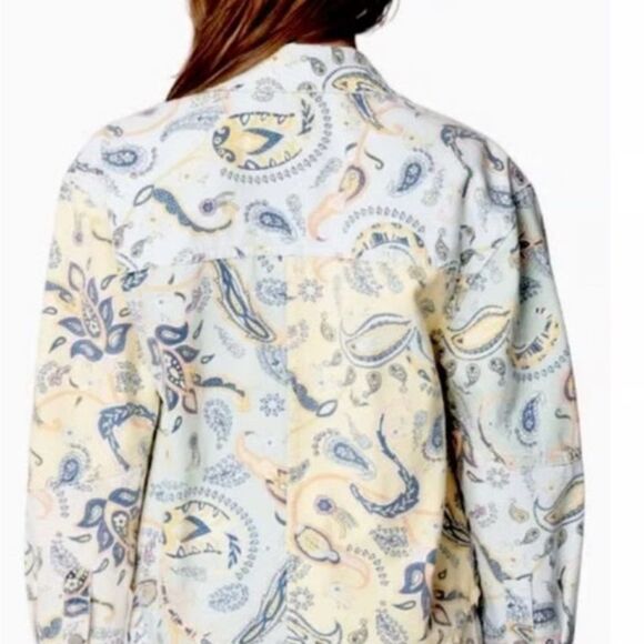 Blank NYC Multicolor Paisley cotton Jean Jacket - Picture 3 of 8